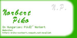 norbert piko business card